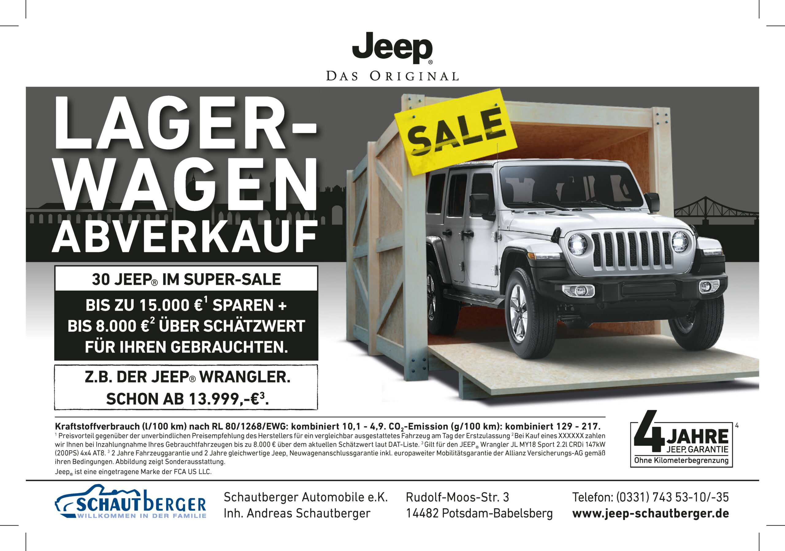 Jeep Anzeige mit 3D-Anteil