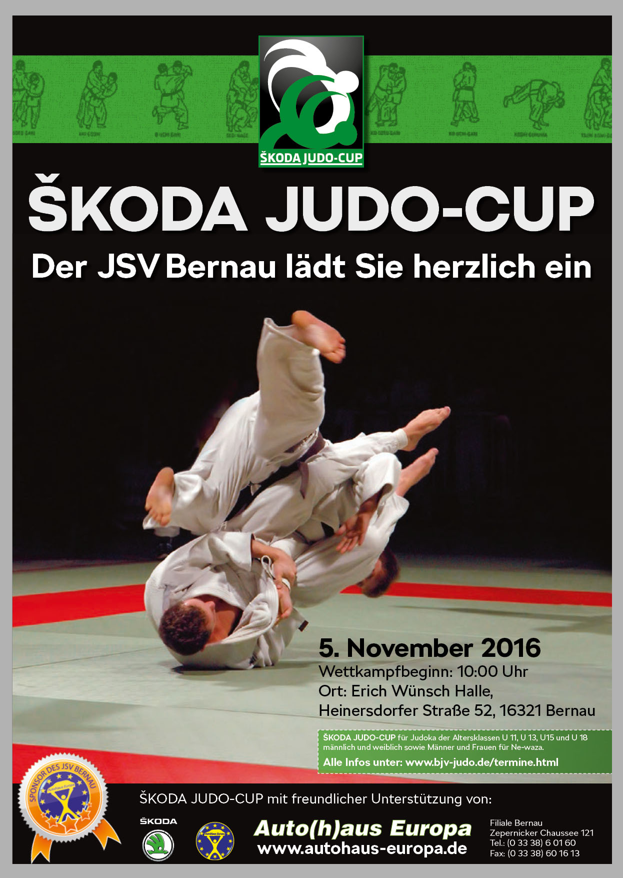 Printarbeiten Plakat Judo-Cup inkl. Logoentwicklung
